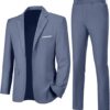 Mens 2 Piece Slim Fit Suit