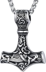 FaithHeart Viking Thor's Hammer Talisman Necklace for Men