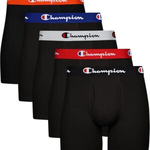 Champion Men's Everyday Cotton Stretch Boxer Briefs- 5 Pack