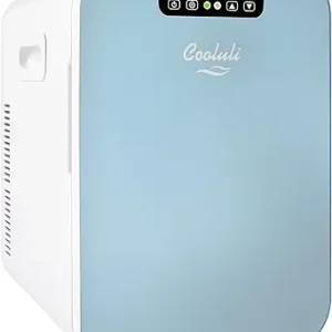 Cooluli 20L Mini Fridge For Bedroom - Car, Office Desk & College Dorm Room Glass Front Digital Temperature Control 12v Small Refrigerator for Food, Drinks, Skin Care, Beauty Breast Milk