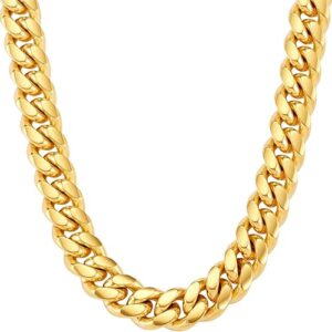 JAXXON Cuban Link Chain - Mens Necklace - Box Clasp