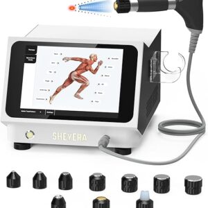 Upgraded Shockwave Therapy Machine & Focal Applicator, FSA or HSA-Eligible Extracorporeal ESWT Shock Wave Therapy Device for Joint/Muscle Pain Relief, Ideal for Home & Clinical