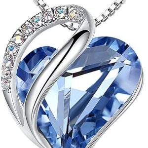 Necklaces for Women, Infinity Love Birthstone Heart Crystal Pendant