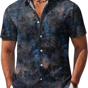 COOFANDY Mens Hawaiian Shirt