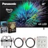 Panasonic TV-65W70BP W70 Series 65 inch LED 4K Ultra HD Smart Fire TV Bundle with 2X HDMI 2.0 Cable, TV Wall Mount, 6-Outlet Surge Adapter, Theater Essentials and Exclusive 26 Month
