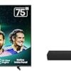 Hisense 75U65QF Mini-LED 4K UHD Smart Fire TV AX3100Q 3.1Ch Sound Bar with Wireless Subwoofer