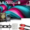 LG 55" C5 OLED evo 4K UHD Smart webOS TV (2025) Bundle with CPS Exclusive 26 Month Protection, 2X HDMI Cable, Wall Mount, 6-Outlet Surge Adapter & Deco Gear Complete Home Theater Beginner's Guidebook